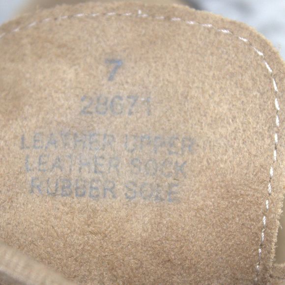 J Crew MacAlister Leather Wedge Women's Ankle Boots | Tan | Size 7 | Tie Close - Picture 12 of 13